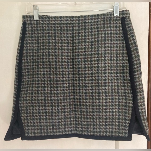J Crew Wool houndstooth mini skirt - Picture 1 of 5